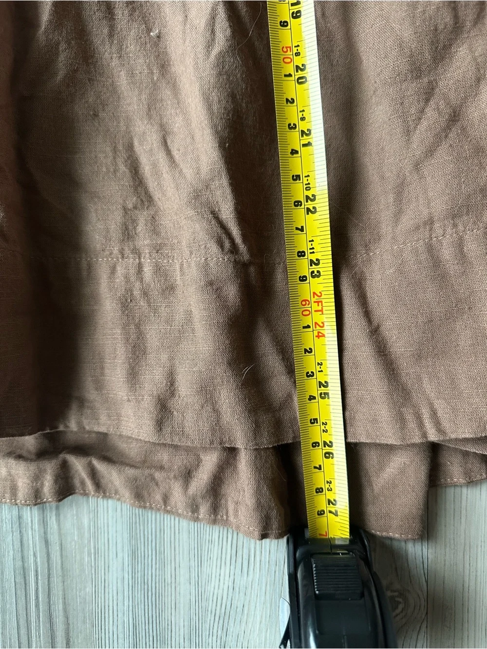 BDG Brown Smocked Strapless Mini Dress - Tie-Back Detail - Size XL